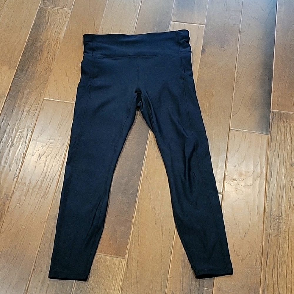 Fabletics, highwaisted, lined black leggings, large